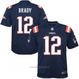 Maglia NFL Game Bambino New England Patriots Tom Brady Blu Color Rush
