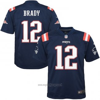 Maglia NFL Game Bambino New England Patriots Tom Brady Blu Color Rush