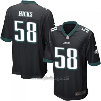 Maglia NFL Game Bambino Philadelphia Eagles Hicks Nero
