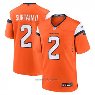 Maglia NFL Game Denver Broncos Patrick Surtain II Arancione