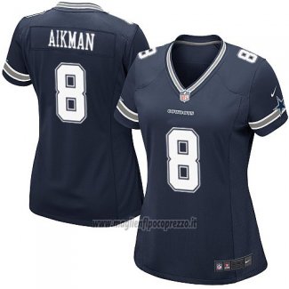 Maglia NFL Game Donna Dallas Cowboys Aikman Blu