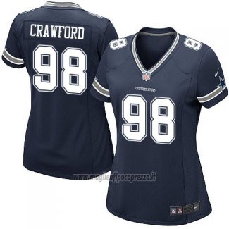 Maglia NFL Game Donna Dallas Cowboys Crawford Blu