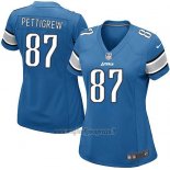Maglia NFL Game Donna Detroit Lions Pettigrew Blu