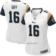 Maglia NFL Game Donna Los Angeles Rams Goff Bianco