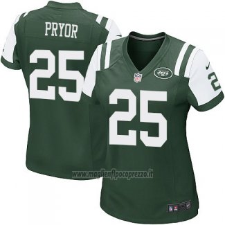 Maglia NFL Game Donna New York Jets Pryor Verde