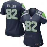 Maglia NFL Game Donna Seattle Seahawks Willson Blu Scuro