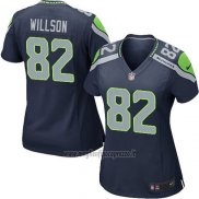 Maglia NFL Game Donna Seattle Seahawks Willson Blu Scuro