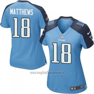Maglia NFL Game Donna Tennessee Titans Matthews Blu