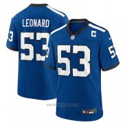 Maglia NFL Game Indianapolis Colts Shaquille Leonard Indiana Nights Alternato Blu