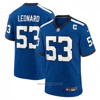 Maglia NFL Game Indianapolis Colts Shaquille Leonard Indiana Nights Alternato Blu