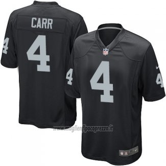 Maglia NFL Game Las Vegas Raiders Carr Nero