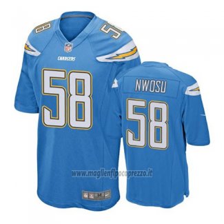 Maglia NFL Game Los Angeles Chargers Uchenna Nwosu Blu2