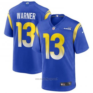 Maglia NFL Game Los Angeles Rams Kurt Warner Retired Blu