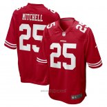 Maglia NFL Game San Francisco 49ers Elijah Mitchell Rosso