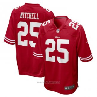 Maglia NFL Game San Francisco 49ers Elijah Mitchell Rosso