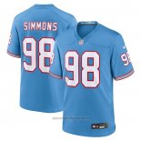 Maglia NFL Game Tennessee Titans Jeffery Simmons Throwback Alternato Blu