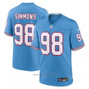 Maglia NFL Game Tennessee Titans Jeffery Simmons Throwback Alternato Blu
