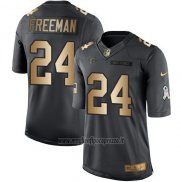 Maglia NFL Gold Anthracite Atlanta Falcons Freeman Salute To Service 2016 Nero