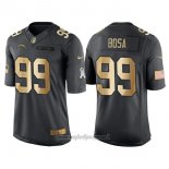 Maglia NFL Gold Anthracite San Diego Chargers Bosa Salute To Service 2016 Nero