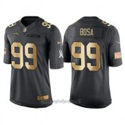 Maglia NFL Gold Anthracite San Diego Chargers Bosa Salute To Service 2016 Nero