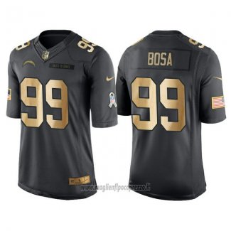 Maglia NFL Gold Anthracite San Diego Chargers Bosa Salute To Service 2016 Nero