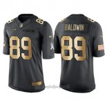 Maglia NFL Gold Anthracite Seattle Seahawks Baldwin Salute To Service 2016 Nero