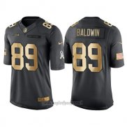 Maglia NFL Gold Anthracite Seattle Seahawks Baldwin Salute To Service 2016 Nero