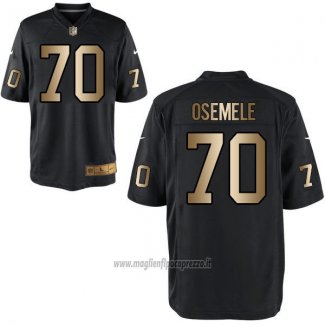 Maglia NFL Gold Game Las Vegas Raiders Osemele Nero2