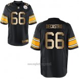 Maglia NFL Gold Game Pittsburgh Steelers Decastro Nero