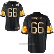 Maglia NFL Gold Game Pittsburgh Steelers Decastro Nero