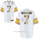 Maglia NFL Gold Game Pittsburgh Steelers Roethlisberger Bianco
