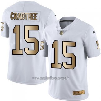 Maglia NFL Gold Legend Las Vegas Raiders Crabtree Bianco