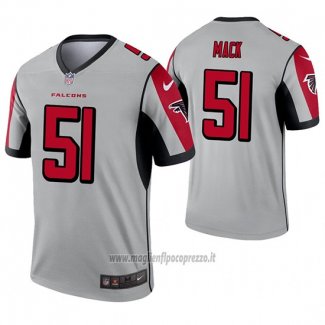 Maglia NFL Legend Atlanta Falcons 51 Alex Mack Inverted Grigio