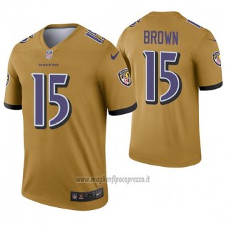 Maglia NFL Legend Baltimore Ravens 15 Marquise Brown Inverted Or