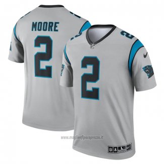 Maglia NFL Legend Carolina Panthers Dj Moore Inverted Grigio