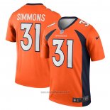 Maglia NFL Legend Denver Broncos Justin Simmons Arancione