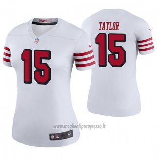 Maglia NFL Legend Donna San Francisco 49ers Trent Taylor Bianco Color Rush