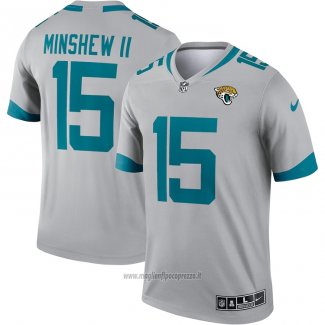 Maglia NFL Legend Jacksonville Jaguars Gardner Minshew Ii Inverted Grigio