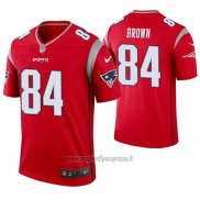 Maglia NFL Legend New England Patriots 84 Antonio Brown Inverted Rosso