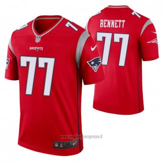 Maglia NFL Legend New England Patriots Legend Michael Bennett Inverted Rosso