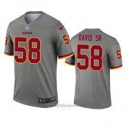 Maglia NFL Legend Washington Commanders Thomas Davis Sr Inverted Grigio