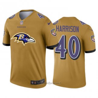 Maglia NFL Limited Baltimore Ravens Harrison Big Logo Giallo