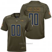 Maglia NFL Limited Bambino Los Angeles Chargers Personalizzate Salute To Service Verde