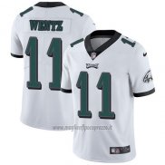 Maglia NFL Limited Bambino Philadelphia Eagles 11 Carson Wentz Bianco Stitched Vapor Untouchable