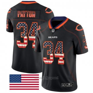 Maglia NFL Limited Chicago Bears Payton Rush USA Flag Nero