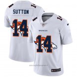 Maglia NFL Limited Denver Broncos Sutton Logo Dual Overlap Bianco
