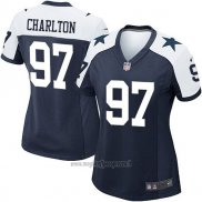 Maglia NFL Limited Donna Dallas Cowboys 97 Charlton Throwback Alternate Blu