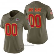 Maglia NFL Limited Donna Kansas City Chiefs Personalizzate 2017 Salute To Service Verde