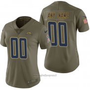 Maglia NFL Limited Donna Los Angeles Chargers Personalizzate 2017 Salute To Service Verde