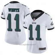 Maglia NFL Limited Donna Philadelphia Eagles 11 Wentz Bianco